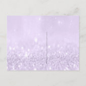 Werden Sie mein Lila Gold-Glitzer sein? Einladungspostkarte (Rückseite)