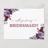 Werden Sie mein Mädchen sein, das Lila Flora hat? Postkarte (Vorderseite)