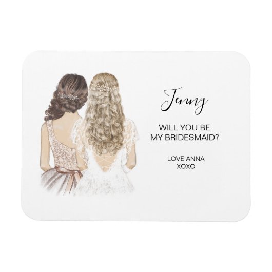 Werden Sie mein Magnet für Brautjungfrau sein? (Horizontal)