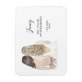 Werden Sie mein Magnet für Brautjungfrau sein? (Vertikal)