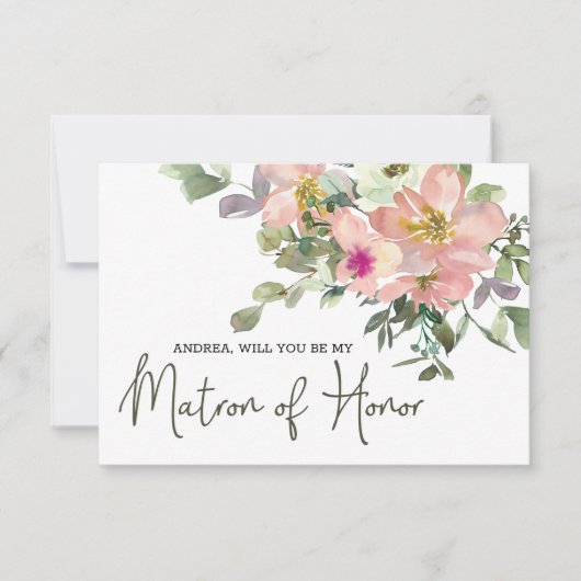 Werden Sie mein Matron der Ehre sein und rot sein? (Vorderseite)