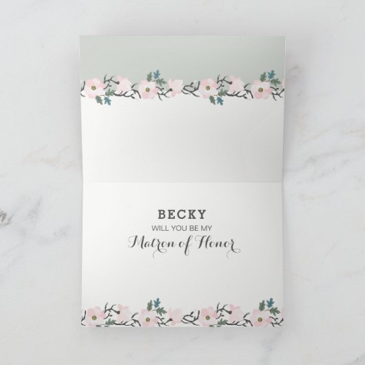 Werden Sie mein Matron der Ehre und der Weisheit r Einladung (Innenseite)