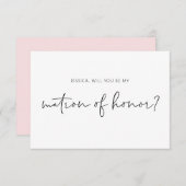 Werden Sie mein Matron der Honorarvorschlage-Karte Einladung (Vorne/Hinten)