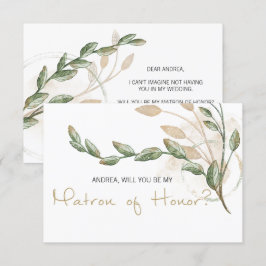 Werden Sie mein Matron zu Ehrengolden sein Grün?