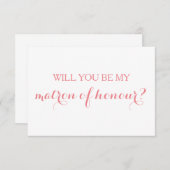 Werden Sie mein Matron zum Brautparty der Ehrenkar Einladung (Vorne/Hinten)