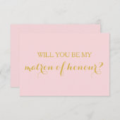 Werden Sie mein Matron zum Brautparty der Ehrenkar Einladung (Vorne/Hinten)