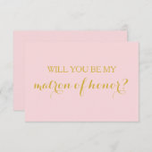 Werden Sie mein Matron zum Brautparty der Ehrenkar Einladung (Vorne/Hinten)