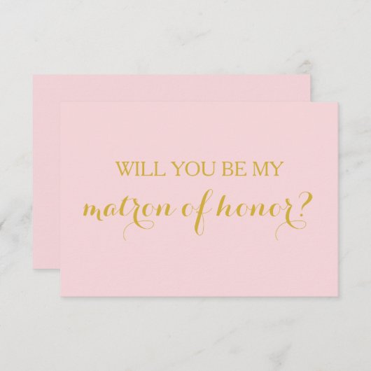 Werden Sie mein Matron zum Brautparty der Ehrenkar Einladung (Vorne/Hinten)