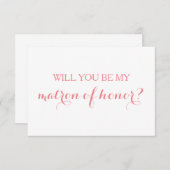 Werden Sie mein Matron zum Brautparty der Ehrenkar Einladung (Vorne/Hinten)