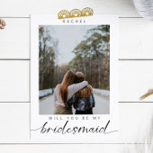 Werden Sie mein Minimalistisches Foto von Bridesma Magneteinladung