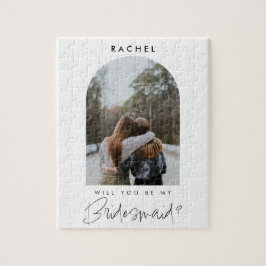 Werden Sie mein Minimalistisches Foto von Bridesma Puzzle