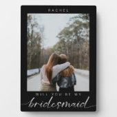 Werden Sie mein Minimalistisches schwarzes Foto in Fotoplatte (Vorderseite)