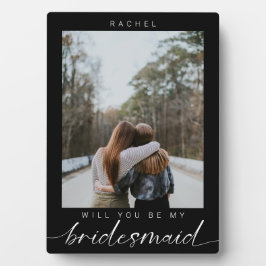 Werden Sie mein Minimalistisches schwarzes Foto in Fotoplatte