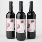 Werden Sie mein moderner Brautmädchen sein Weinetikett (Flaschen)