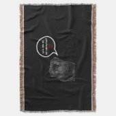 Werden Sie mein Niedlicher, schwarzer Mops-Hund se Decke (Vorderseite Vertikal)