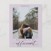 Werden Sie mein offizielles Lila Foto Modern sein? Postkarte (Vorderseite)