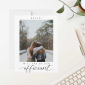 Werden Sie mein offizielles Minimal Foto Modernes Postkarte