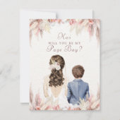 Werden Sie mein Page Boy Brautparty Vorschlag (Vorderseite)