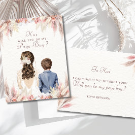 Werden Sie mein Page Boy Brautparty Vorschlag