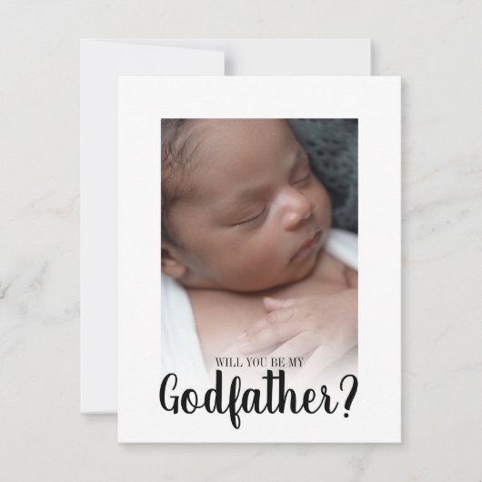 Werden Sie mein Pate sein? Flache Karte (Vorderseite)