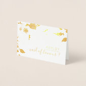 Werden Sie mein Personalisiertes Gold der Braut se Folienkarte (Vorderseite)