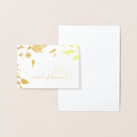 Werden Sie mein Personalisiertes Gold der Braut se Folienkarte (Anzeige)