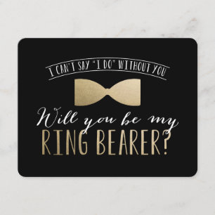 Werden Sie mein Ring Bearer sein? Trauzeugen Einladung