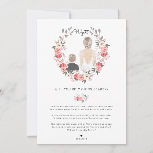 Werden Sie mein "Ring Bearer"-Vorschlag sein? Einladung (Vorderseite)