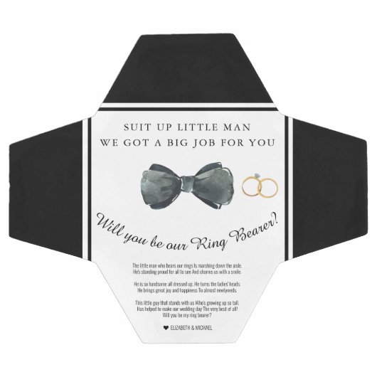 Werden Sie mein "Ring Bearer"-Vorschlag sein? Fußball (Flach)