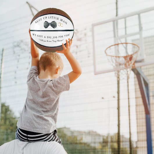 Werden Sie mein "Ring Bearer"-Vorschlag sein? Mini Basketball