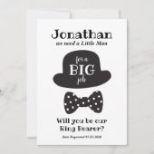 Werden Sie mein Ring Beatter Vintage Stil Einladung (Vorderseite)