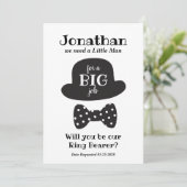 Werden Sie mein Ring Beatter Vintage Stil Einladung (Stehend Vorderseite)