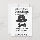 Werden Sie mein Ring Beatter Vintage Stil Einladung (Vorderseite)