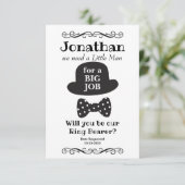 Werden Sie mein Ring Beatter Vintage Stil Einladung (Stehend Vorderseite)