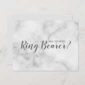 Werden Sie mein Ringträger sein? Elegant Marble Sc Einladung (Vorne/Hinten)