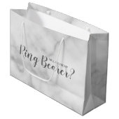 Werden Sie mein Ringträger sein? Elegant Marble Sc Große Geschenktüte (Vorderseite Schrägansicht)