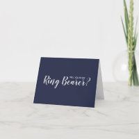 Werden Sie mein Ringträger sein? Modern Navy Blue