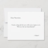 Werden Sie mein Ringträger sein? | Trauzeuge Einladung (Rückseite)