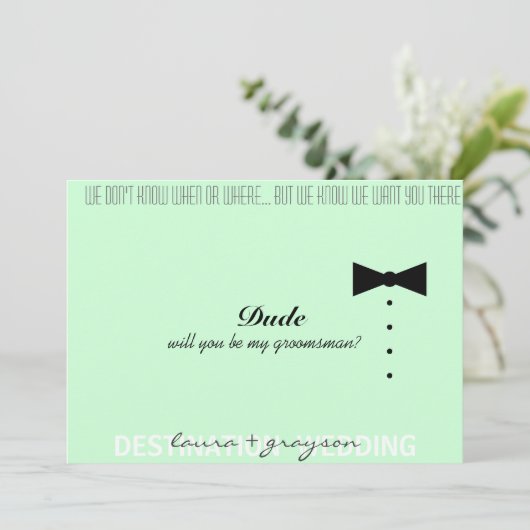 Werden Sie mein______ sein? Einladung (Stehend Vorderseite)