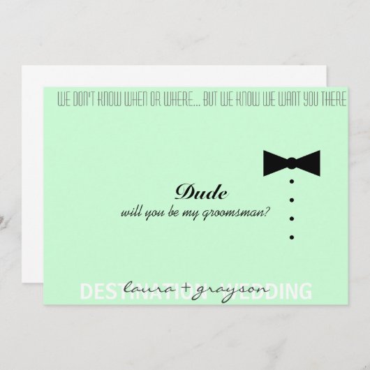 Werden Sie mein______ sein? Einladung (Vorne/Hinten)