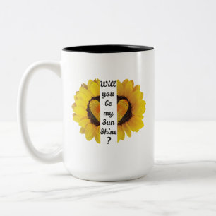 Werden Sie mein Sonnenschein sein? Zweifarbige Tasse