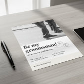 Werden Sie mein Trauzeuge 8,5" x 11" Papierblatt s