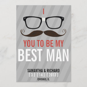 Werden Sie mein Trauzeuge Geek Glasses einladen Einladung