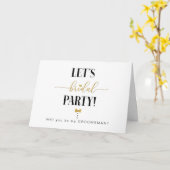 Werden Sie mein Trauzeuge Gold Lass Brautparty? Karte (Gelbe Blume)