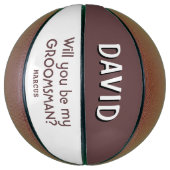 Werden Sie mein Trauzeuge Individuelle Name Hochze Basketball (Vertikal)