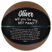 Werden Sie mein Trauzeuge Individuelle Name und Te Basketball (Vorderseite)