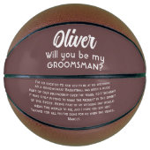 Werden Sie mein Trauzeuge Individuelle Name und Te Basketball (Vorderseite)