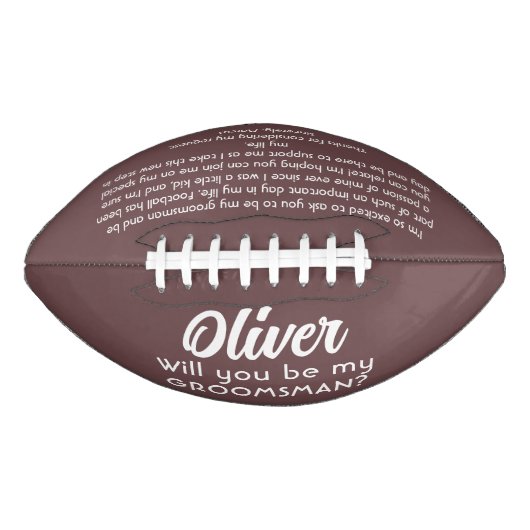 Werden Sie mein Trauzeuge Individuelle Name und Te Football (Vorderseite)