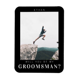 Werden Sie mein Trauzeuge Minima Foto Moderne Dunk Magnet