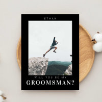 Werden Sie mein Trauzeuge Minimal Foto Moderne Dun